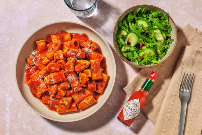 Speedy Bloody Mary Inspired Chicken Rigatoni