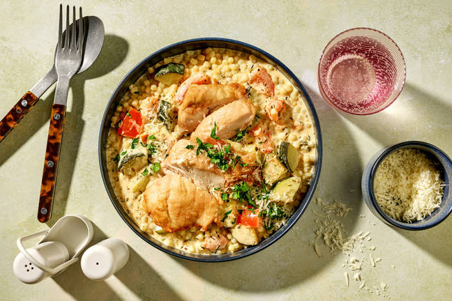 Creamy Chicken and Mediterranean Style Veg Soup