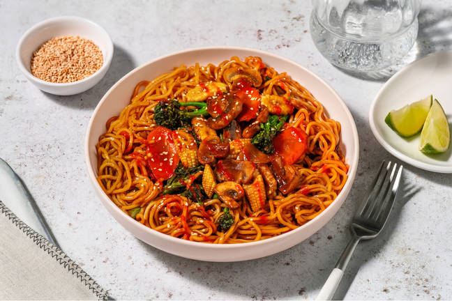 Korean Inspired Bulgogi Vegetable Noodle Stir-Fry 