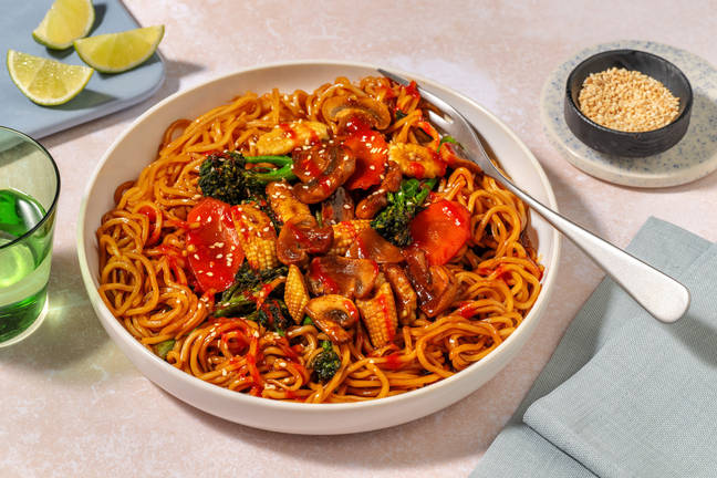 Korean Inspired Bulgogi Vegetable Noodle Stir-Fry 