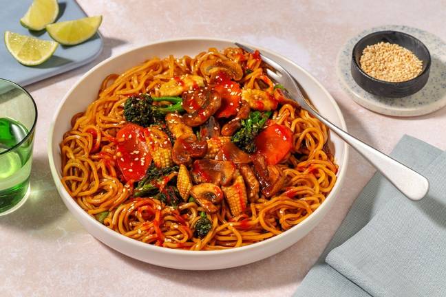 Korean Inspired Bulgogi Vegetable Noodle Stir-Fry 