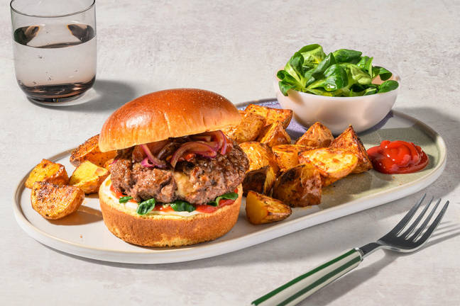 Juicy Lucy Cheesy Beef Burgers