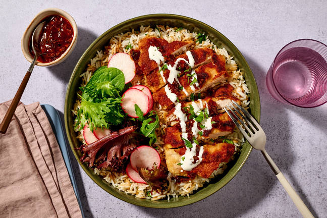 Air Fryer Tonkatsu Pork & XO Sauce Bento Style Bowl