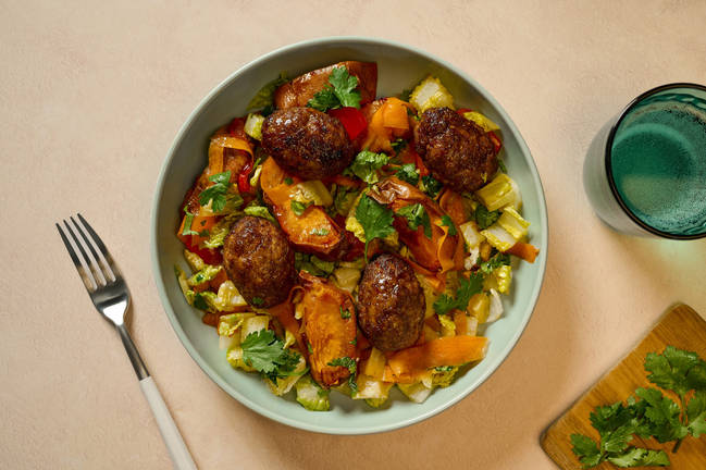 Air Fryer Thai Inspired Pork Kofta Salad