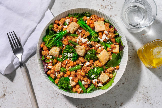 Quick Curried Roasted Chickpea Salad