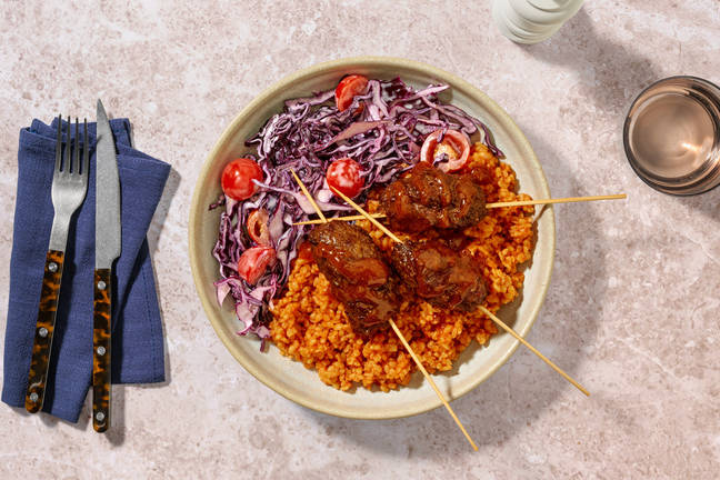 West African Style Air Fryer Beef Skewers