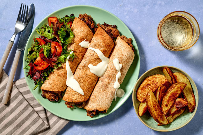 Air Fryer Cheesy Mini Sausage Burritos and Wedges