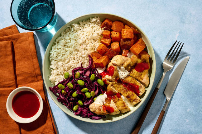 Air Fryer Indonesian Style Chicken Poke Bowl