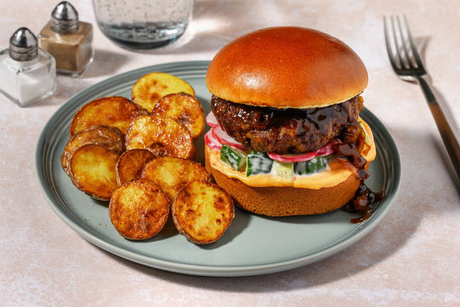 Korean-inspired Bulgogi Beef and Pork Burger 