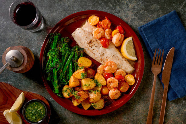 Zesty Basa in Prawn and Tomato Butter Sauce