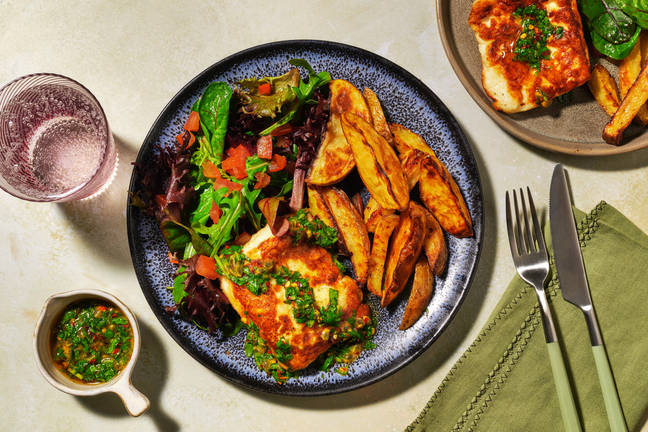 Halloumi Steaks and Passion Fruit & Coriander Salsa