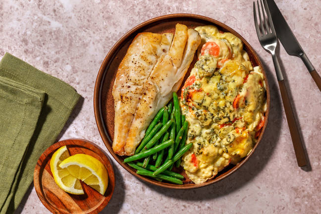 Basa with Cashel Blue® Cheese Dauphinoise