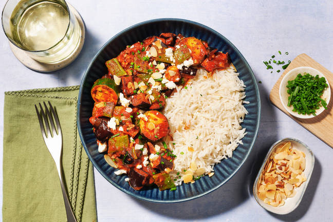 Summer Bean Ratatouille and Rice