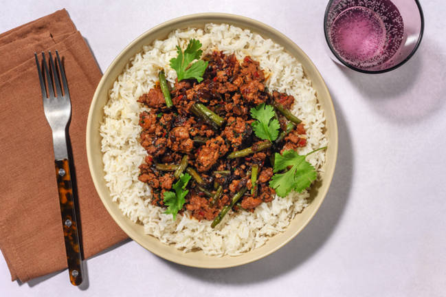 Pork Rice with Green Beans