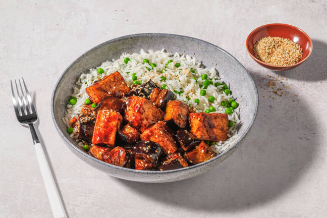 Caramelised Tofu and Aubergine Stir-Fry in XO Sauce