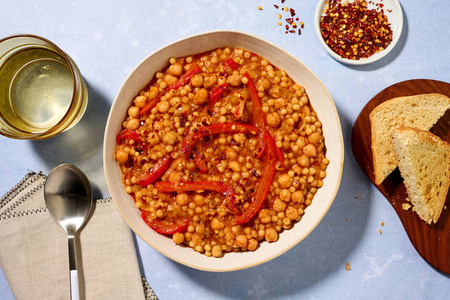 Oh So Speedy Pearl Couscous & Chickpea Minestrone