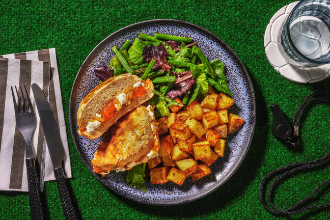 Goat's Cheese, Apricot Jam and Crispy Onion Panini