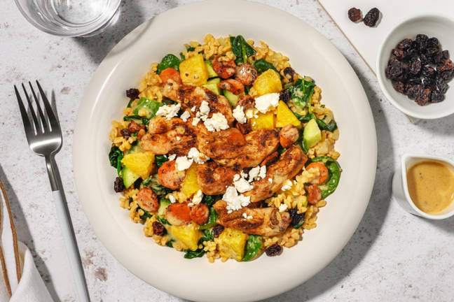 Chicken Bulgur Bowl with Orange Vinaigrette