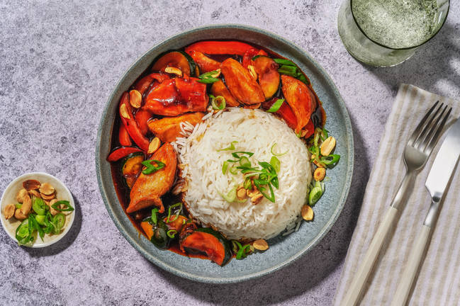 Teriyaki-Poulet mit Erdnüssen