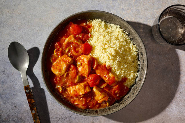 Kabkabou-style Basa with Couscous
