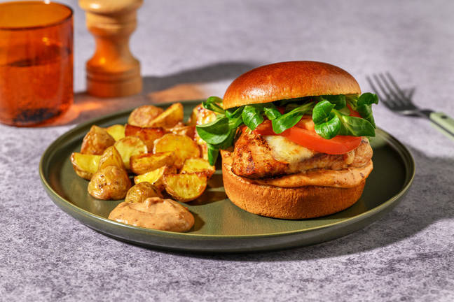 Hot Pepper Turkey Burger and Chipotle Aioli