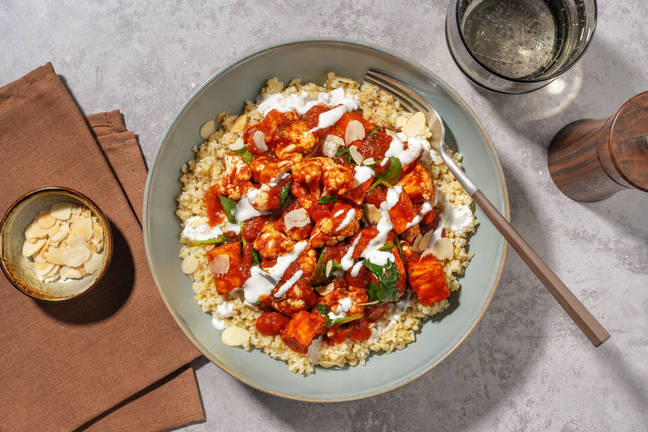 Smoky Cauliflower and Sweet Potato Tagine