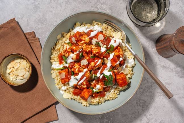 Smoky Cauliflower and Sweet Potato Tagine