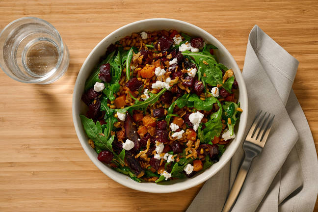 Beetroot, Sweet Potato and Goat's Cheese Couscous Bowl