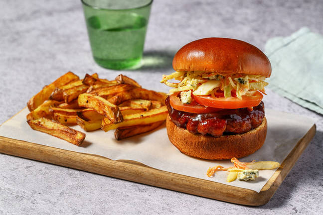 Guinness® Pork Burger and Cashel Blue® Cheese Slaw