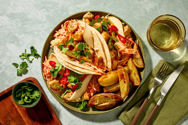 Crispy Tofu Katsu Curry Tacos