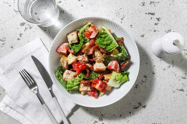 Creamy Honey Bacon, Potato and Baby Gem Salad
