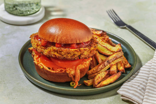 Ballymaloe Relish Coated Tofu Burger