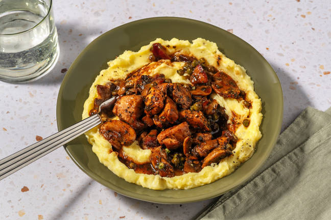 Red Wine Chicken and Mushroom Stew