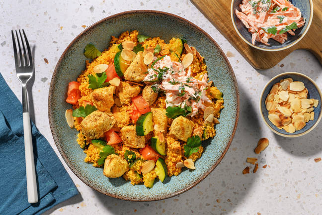 One Pot Tandoori Chicken and Curried Couscous 