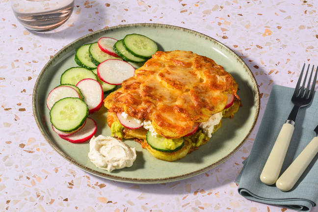 Käsiges Ofen-Kartoffel-Sandwich