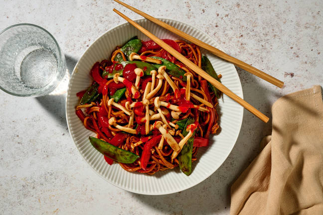 Speedy Shimeji Mushroom Noodle Stir-Fry