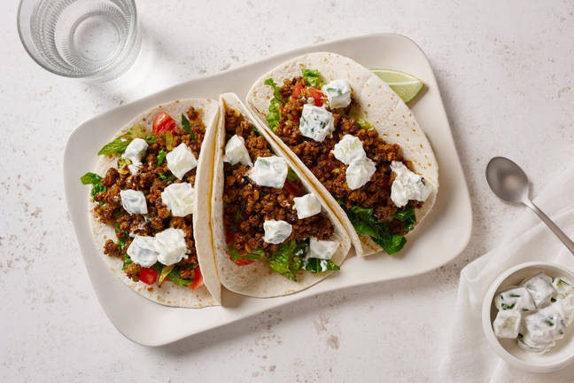 Indian Style Spiced Meat-Free Mince Tacos