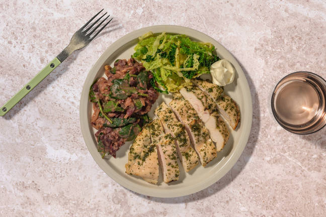 Herby Chicken and Georgian Style Lobio Stew