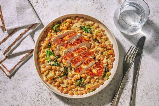 Rosemary Chicken Breast and Cacio e Pepe Chickpeas