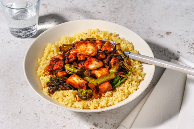 Glazed Ginger Chicken and Young Pea Pod Stir-Fry