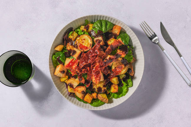 Crispy Serrano Ham and Charred Courgette Salad