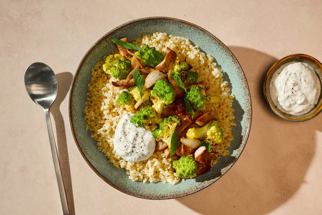 Hähnchengeschnetzeltes mit geröstetem Romanesco