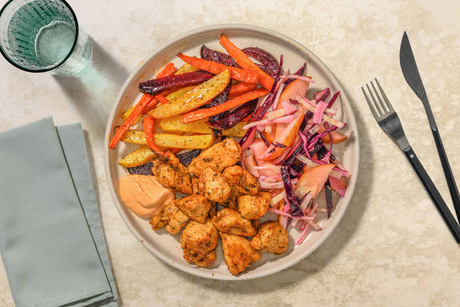 Jerk Honey Chicken & Veggie Fries