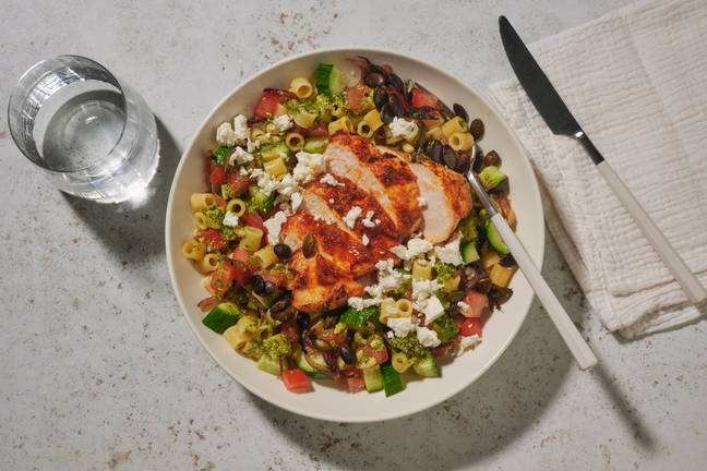 Sun-Dried Tomato Chicken and Pesto Pasta Salad