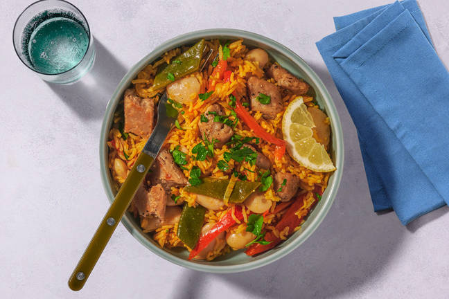 Émincés pili-pili végés façon poulet & riz parfumé