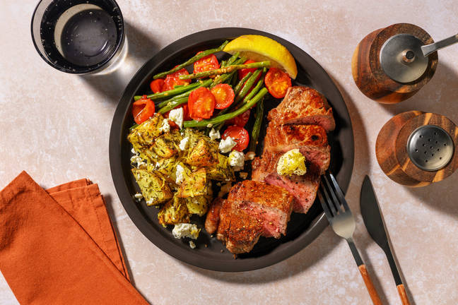 Lamb Steak in Lemon-Garlic Butter