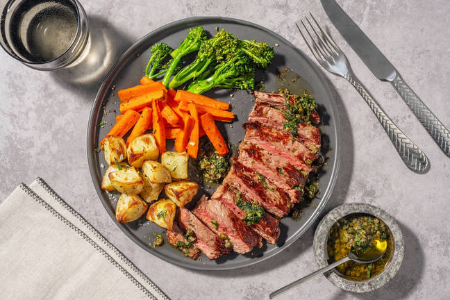 Pan-Seared Lamb Steak and Salsa Verde