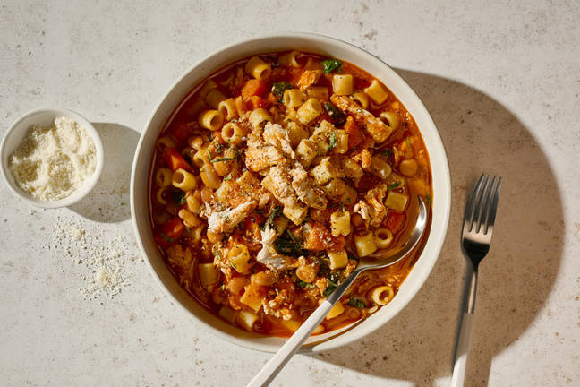 Pulled Chicken Minestrone Soup