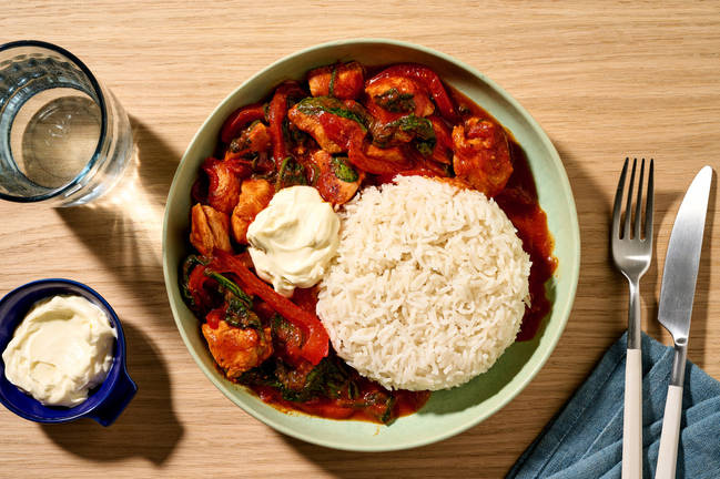 Spiced Chicken and Pepper Fajita Style Bowl