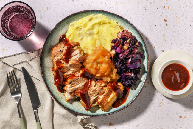 Bavarian Style Pork Belly and Homemade Apple Sauce